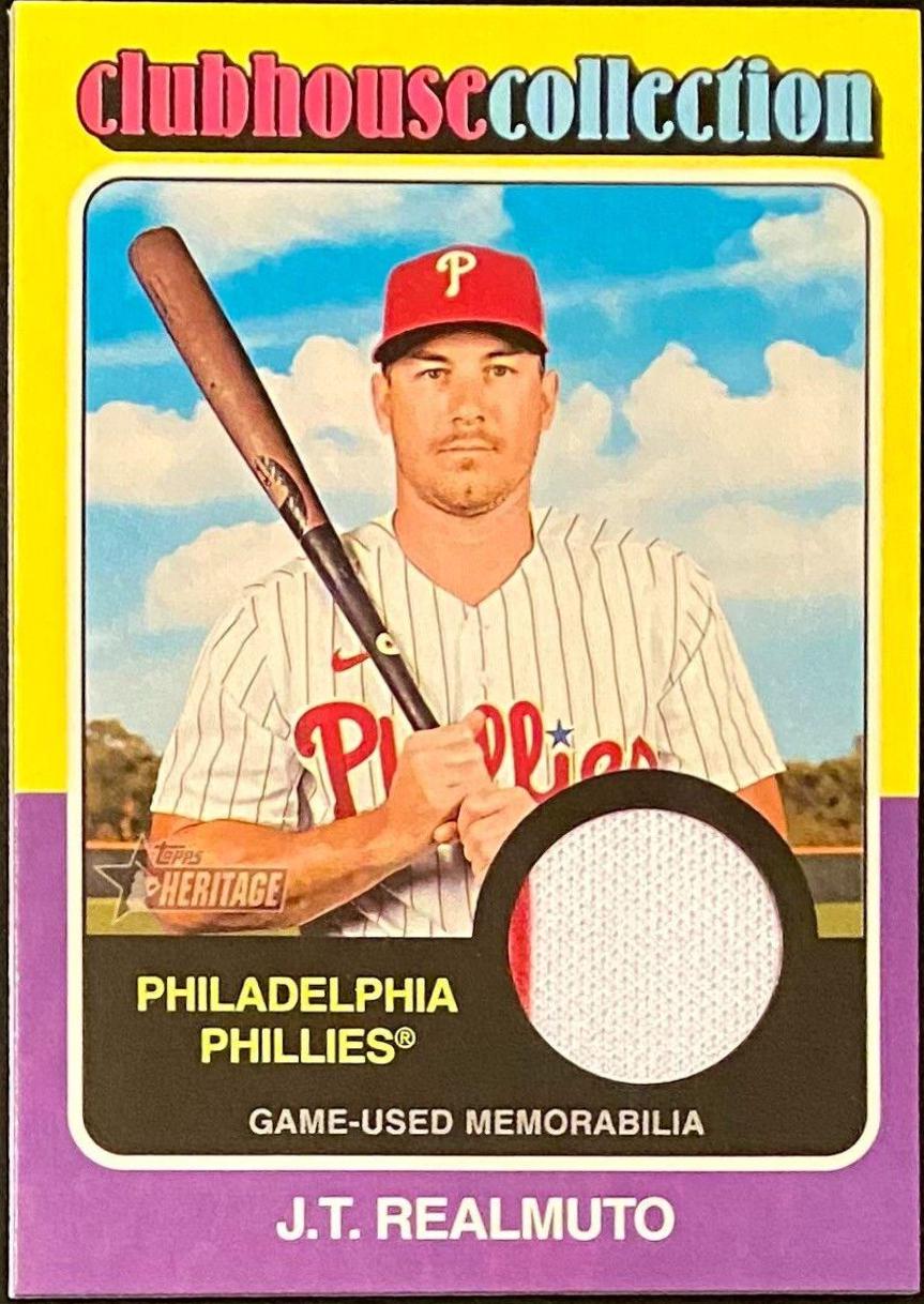 J.T. Realmuto #CCR-JRE 2024 Topps Heritage Baseball Clubhouse Collection Relic