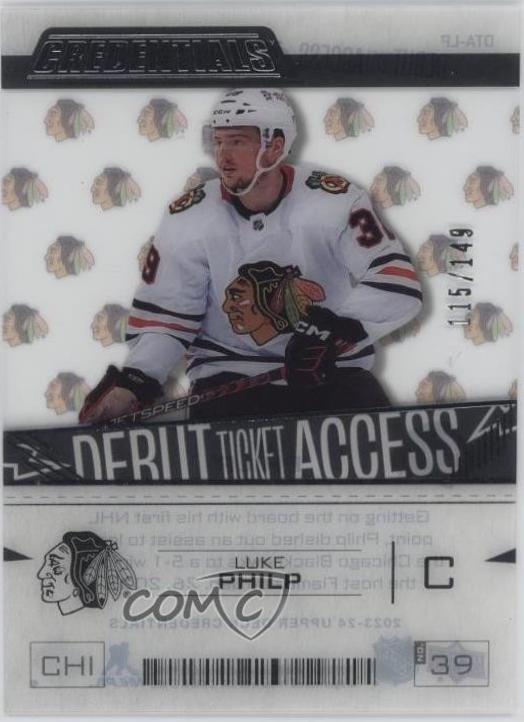 Luke Philp #DTA-LP Prices | 2023 Upper Deck Credentials Debut Ticket ...