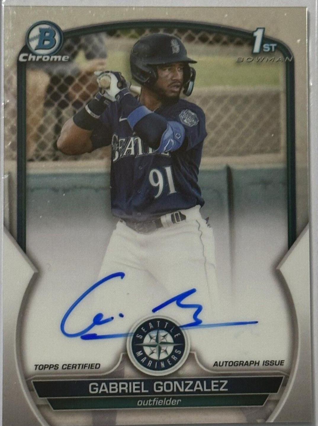 Gabriel Gonzalez #CPA-GG Baseball Cards 2023 Bowman Chrome Prospect Autographs