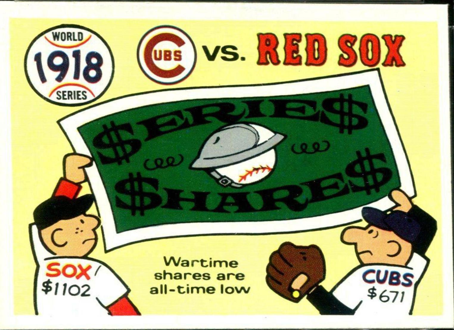 1918 Red Sox, Cubs #15 Baseball Cards 1970 Fleer World Series