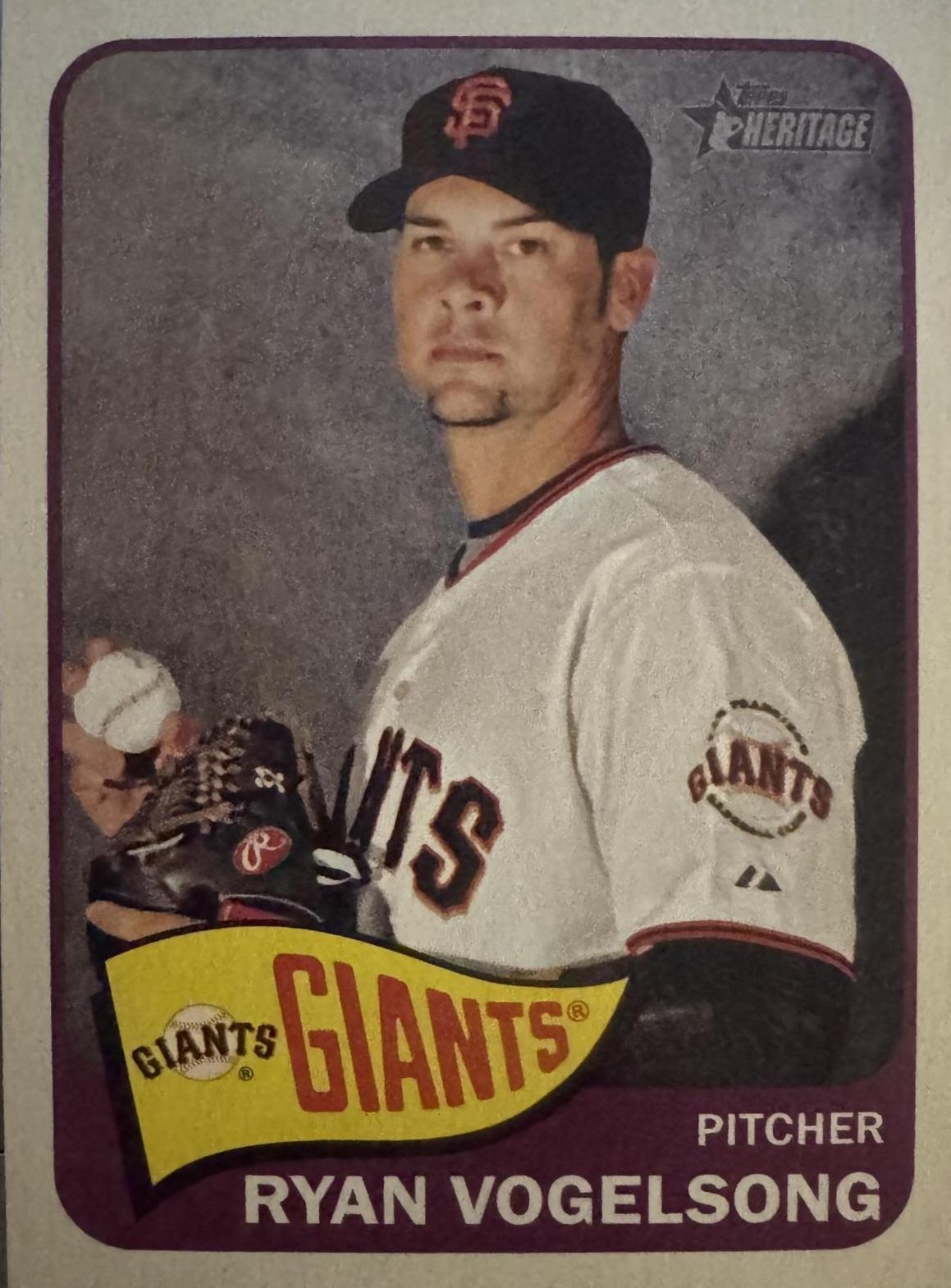 Ryan Vogelsong #35 2014 Topps Heritage #35 Baseball Cards 2014 Topps Heritage