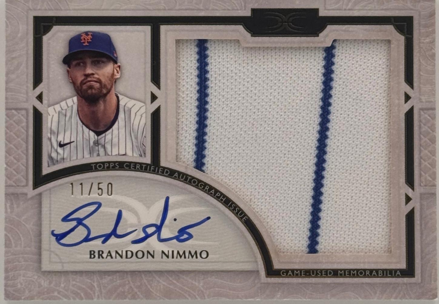 Brandon Nimmo #ARC-BN 2025 Topps Definitive Collection Autograph Relic Baseball