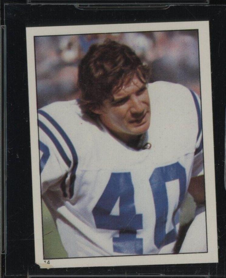 Bruce Laird #14 Football Cards 1981 Topps Stickers