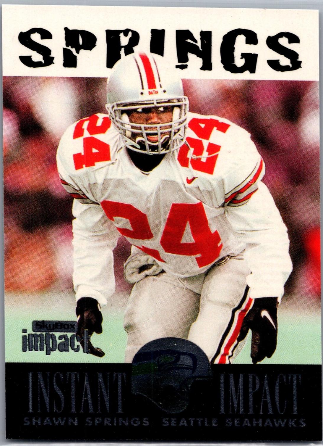 Shawn Springs #13 Football Cards 1997 Skybox Instant Impact
