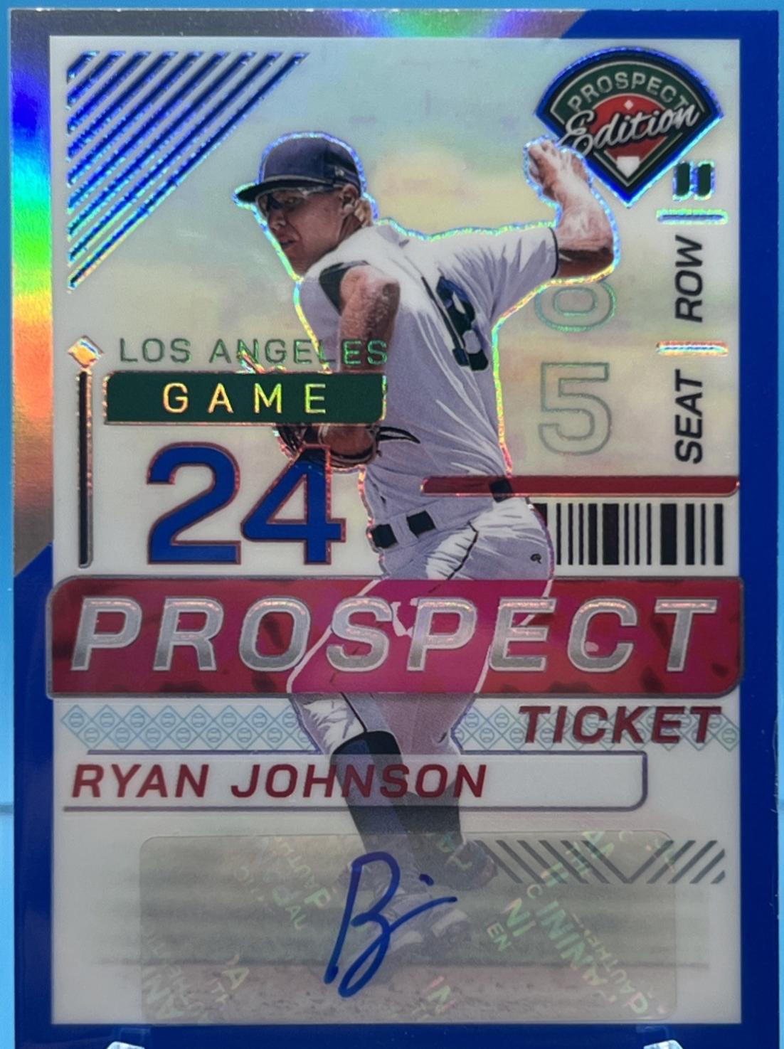 Ryan Johnson [Blue Holo Ticket Signature] #110 Prices | 2024 Panini ...