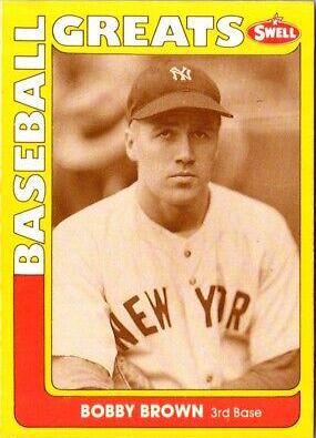 Bobby Brown #15 Baseball Cards 1991 Swell Greats