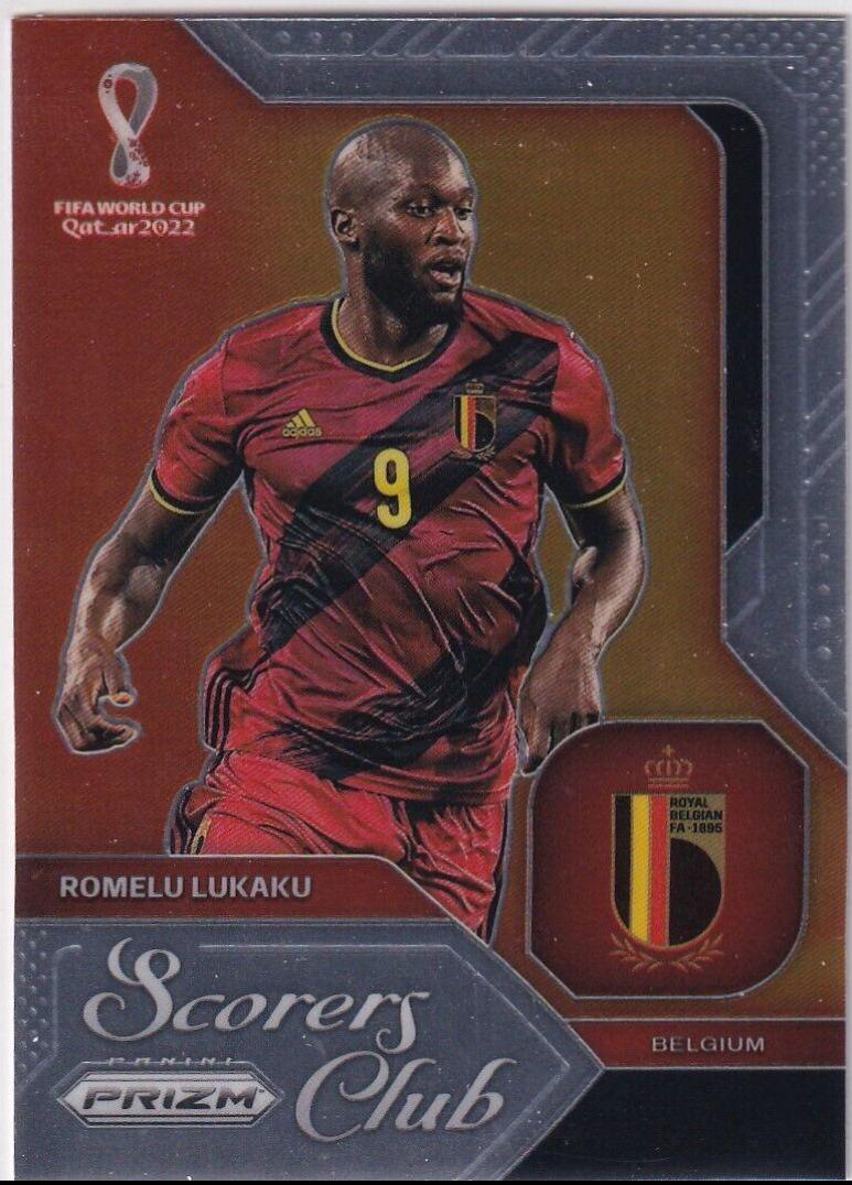 Romelu Lukaku #25 2022 Panini Prizm World Cup Scorers Club Soccer