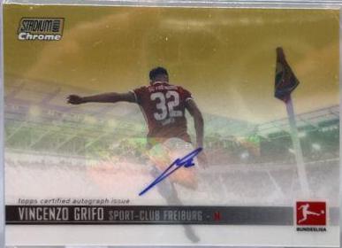 Vincenzo Grifo #CAC-VG 2021 Stadium Club Chrome Bundesliga Autographs Soccer