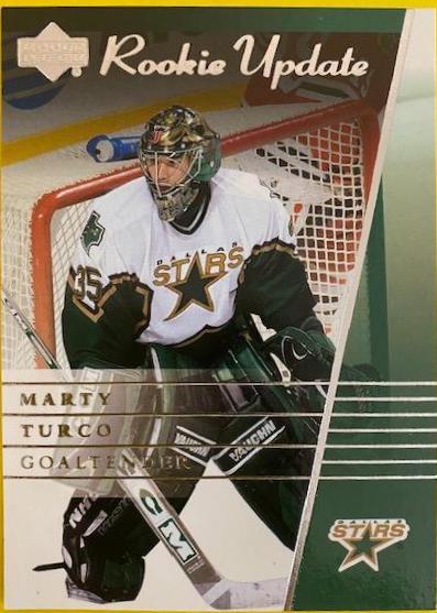 Marty Turco #33 Hockey Cards 2002 Upper Deck Rookie Update