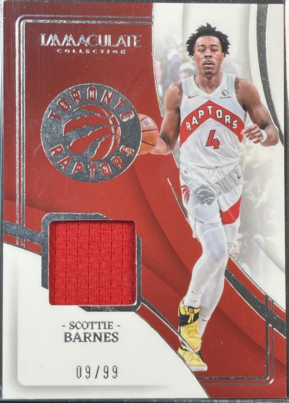 Scottie Barnes #6 Basketball Cards 2023 Panini Immaculate Materials