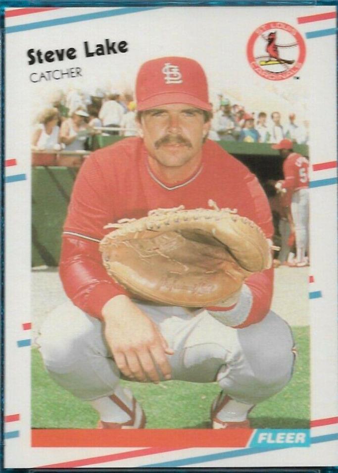 Steve Lake #38 Baseball Cards 1988 Fleer Glossy