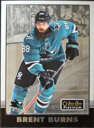 Brent Burns #R-14 Hockey Cards 2020 O Pee Chee Platinum Retro