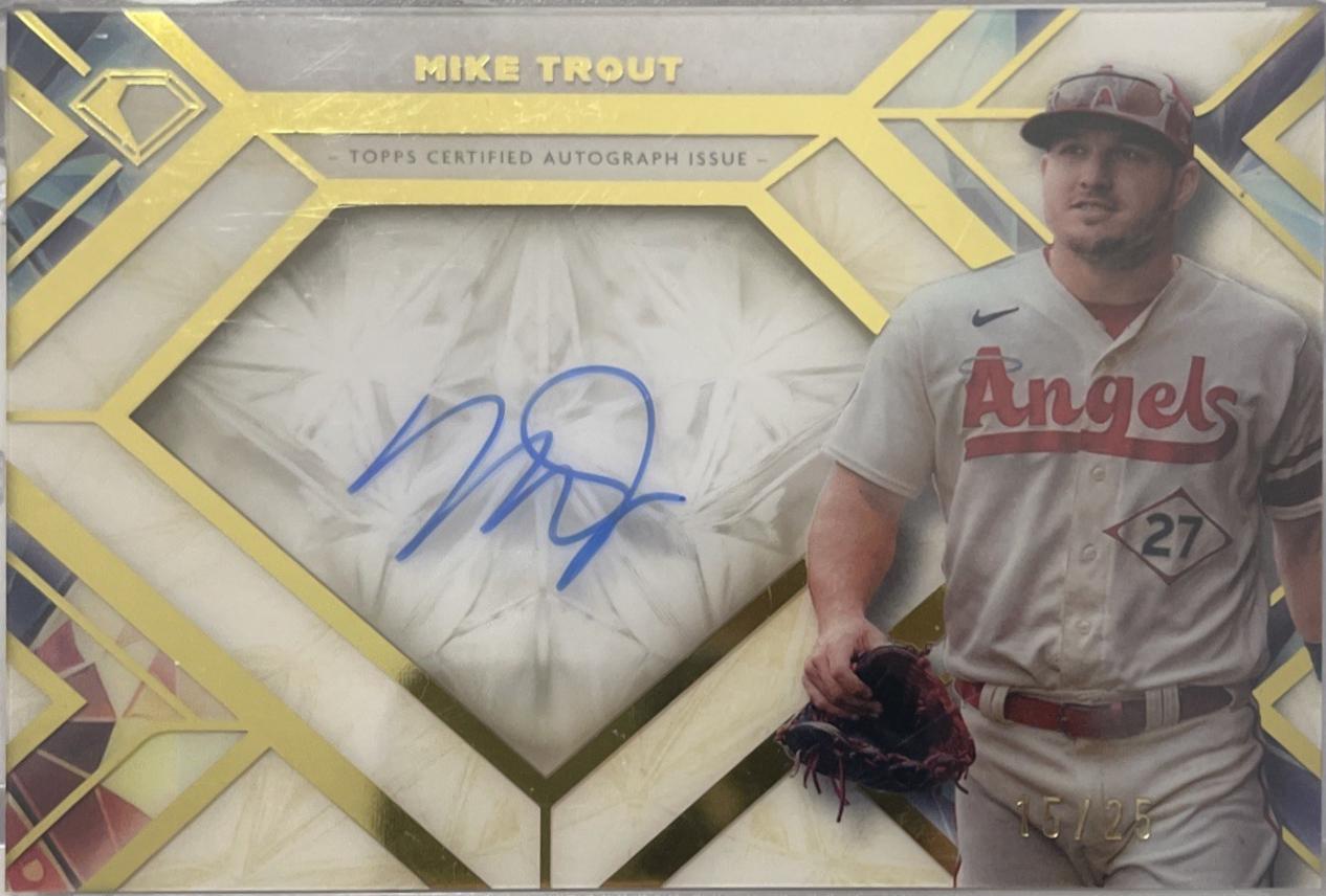 Mike Trout #ITDA-MT 2025 Topps Diamond Icons Icons Of The Diamond Autograph Baseball