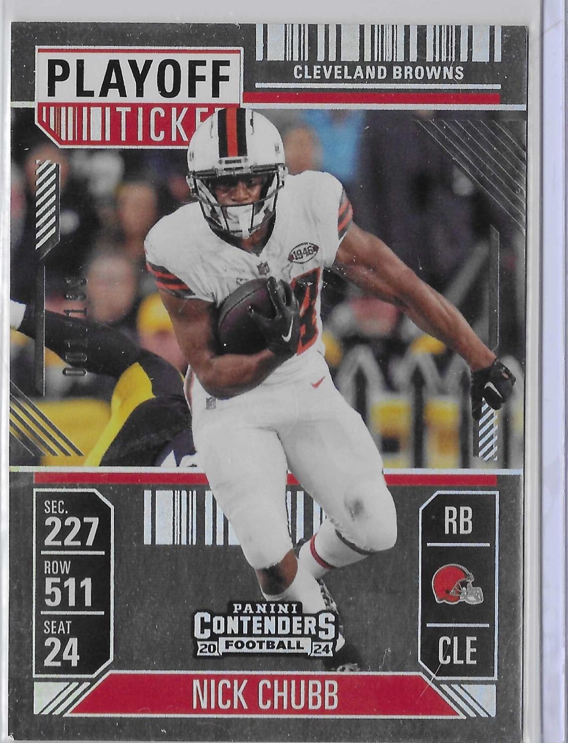 Nick Chubb [Playoff Ticket] #23 Prices | 2024 Panini Contenders ...