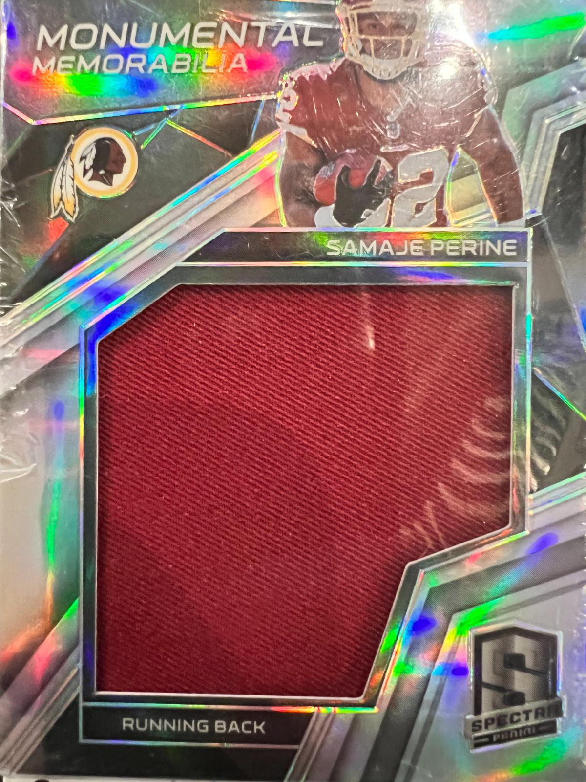 Samaje Perine #29 Football Cards 2017 Panini Spectra Monumental Memorabilia