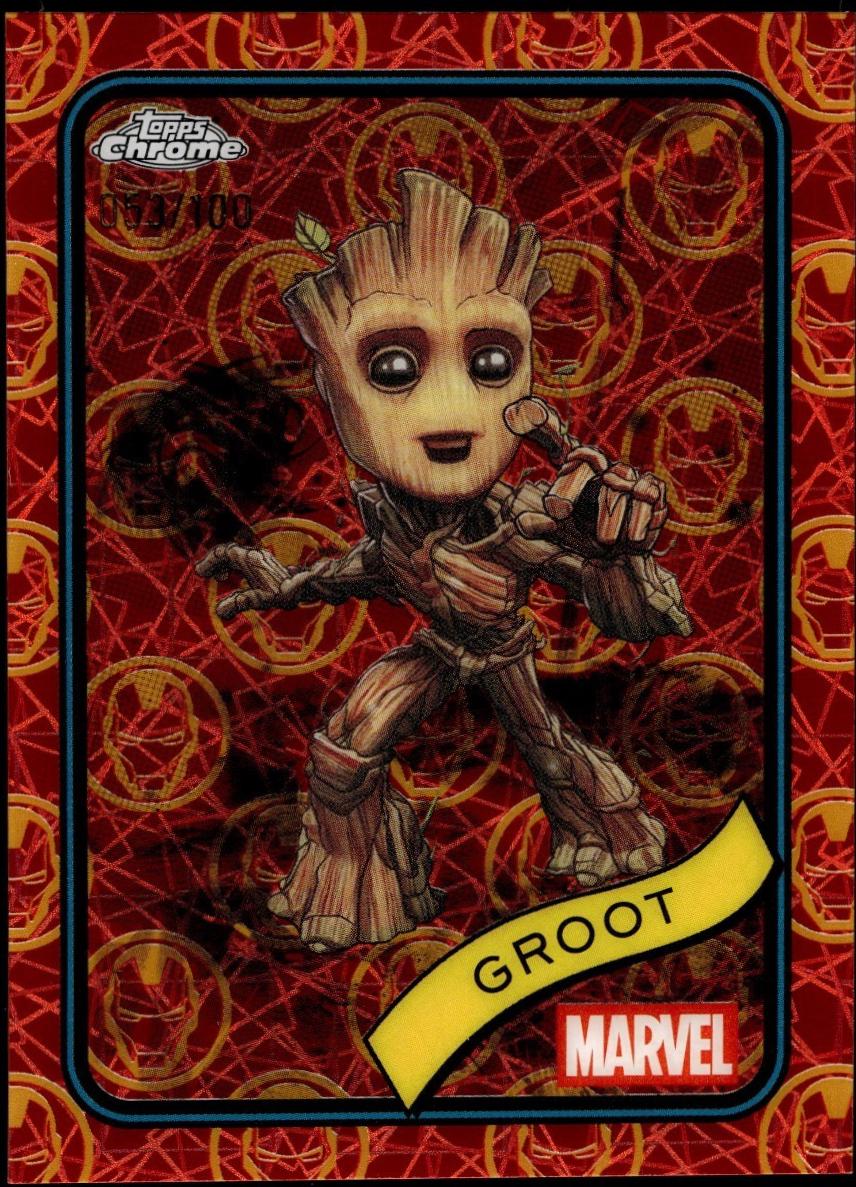 Groot Iron Man Red & Gold Lazer Refractor