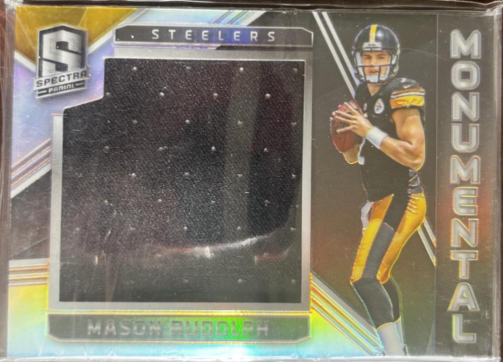 Mason Rudolph #7 Football Cards 2018 Panini Spectra Monumental Memorabilia