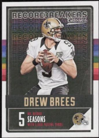 Drew Brees #6 Football Cards 2017 Panini Classics Record Breakers