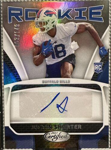Justin Shorter #RS-1 Football Cards 2023 Panini Certified Rookie Signatures