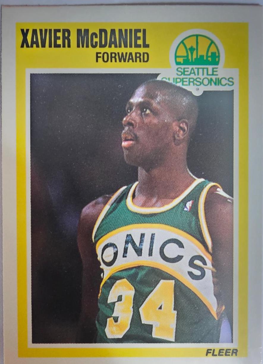Xavier McDaniel #148 Basketball Cards 1989 Fleer