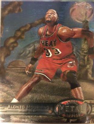 Alonzo Mourning #7 Basketball Cards 1997 Metal Universe