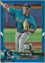 Sam Carlson [Blue] #BD-175 Baseball Cards 2018 Bowman Draft Prices