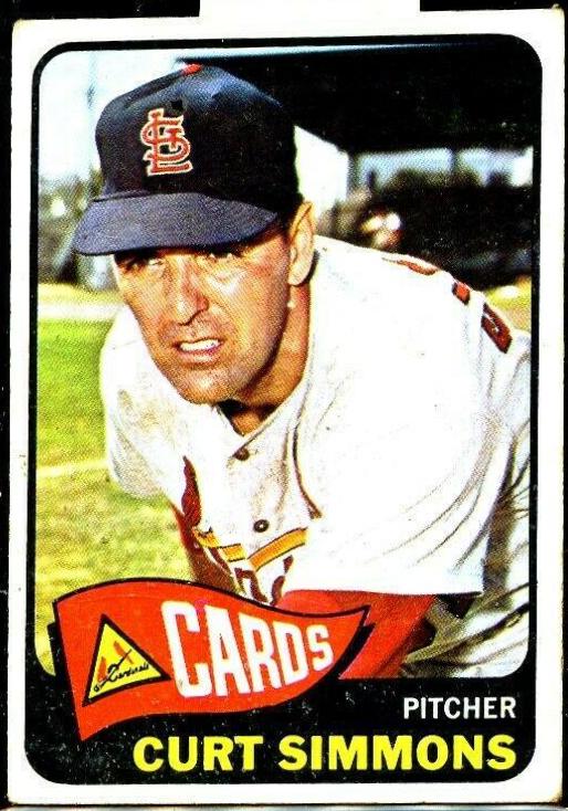 Curt Simmons #373 1965 Topps Baseball