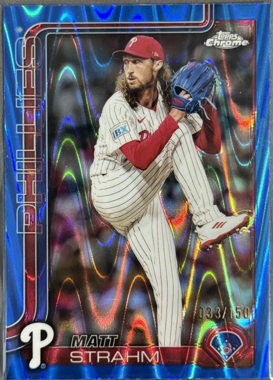 Matt Strahm [Blue Raywave] #178 Prices | 2025 Topps Chrome | Baseball Cards