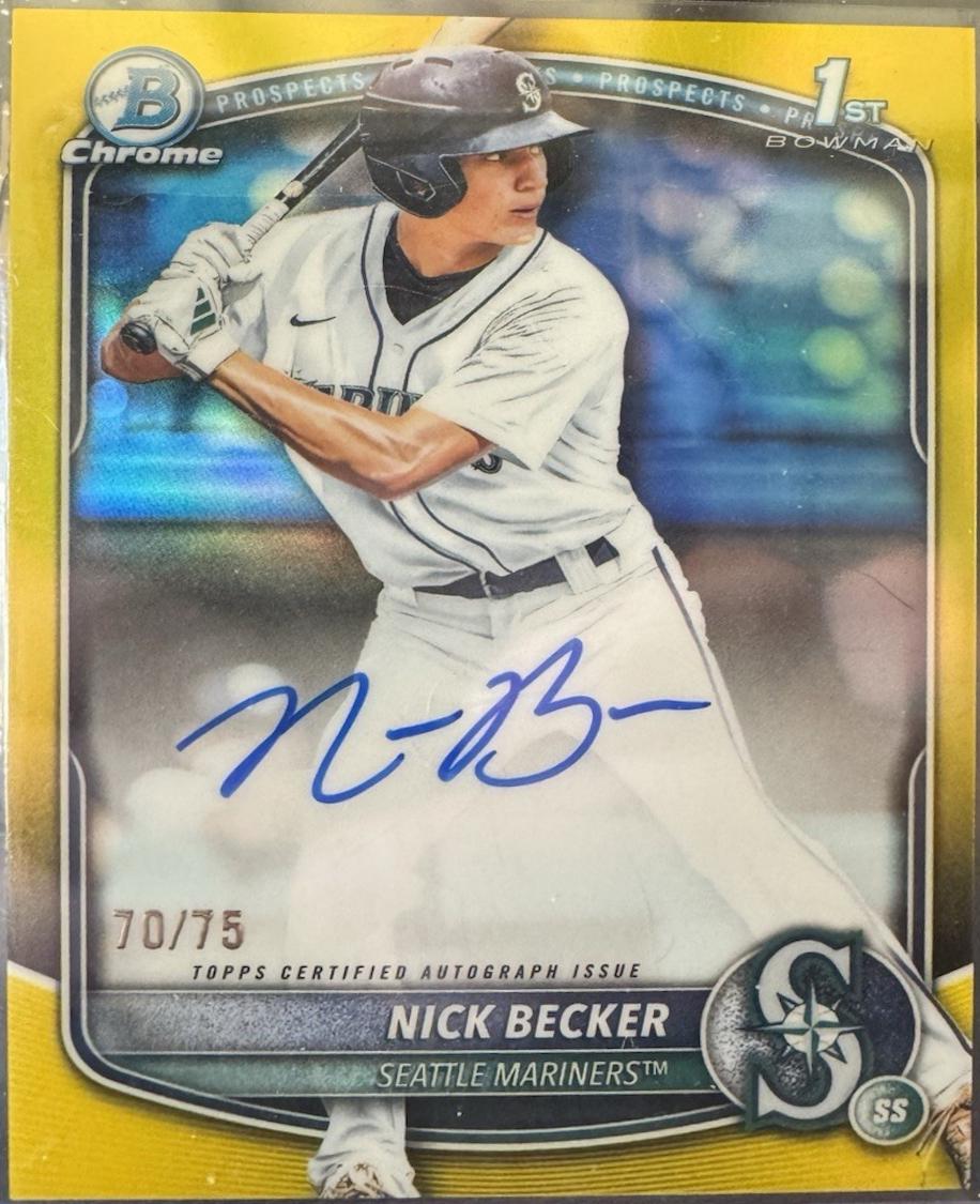 Nick Becker [Yellow Refractor] #CPA-NB