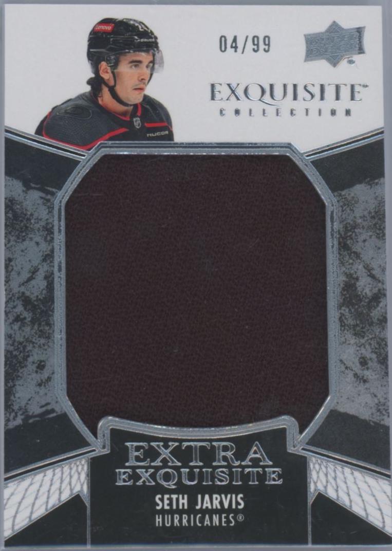 Seth Jarvis #ECE-SJ Hockey Cards 2024 Upper Deck Black Diamond Extra Exquisite Jersey