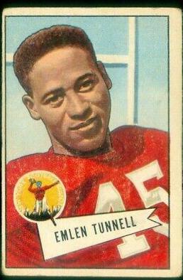 Emlen Tunnell #39 Football Cards 1952 Bowman Large