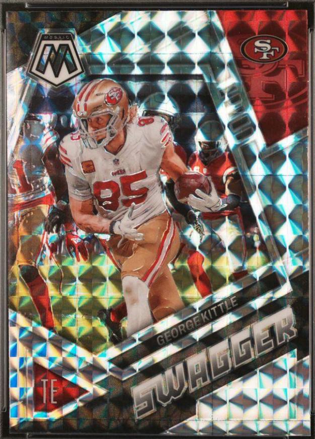 George Kittle #SS-GK Football Cards 2023 Panini Mosaic Swagger