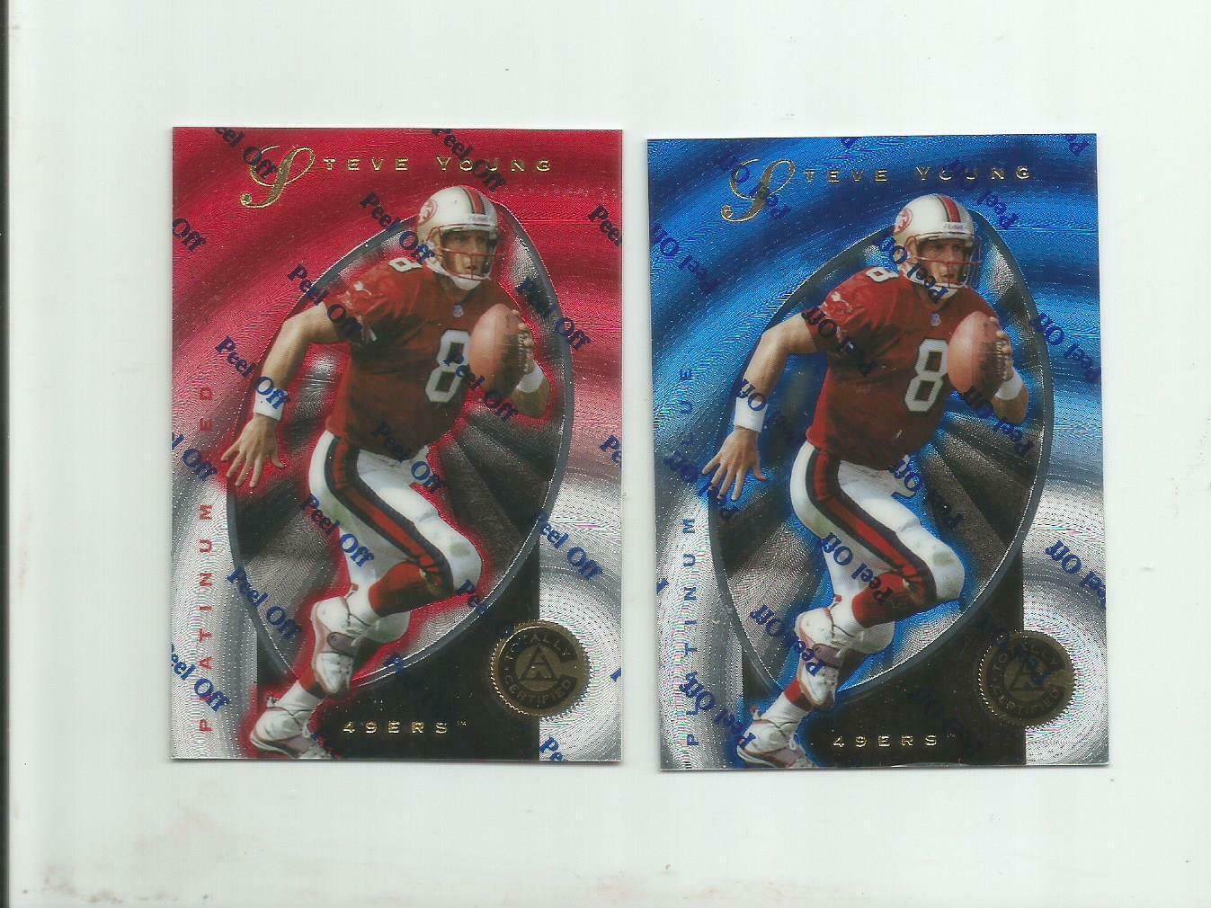 Steve Young #4 Football Cards 1997 Pinnacle Totally Certified