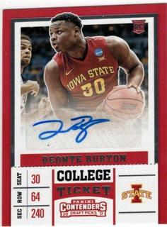 Deonte Burton College Ticket Autograph