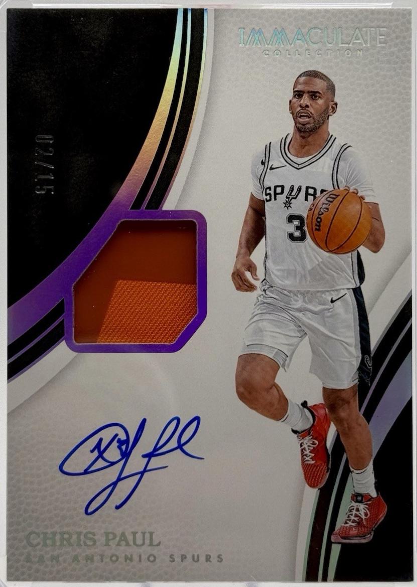 Chris Paul #8 2024 Panini Immaculate Retro Patch Autograph Basketball