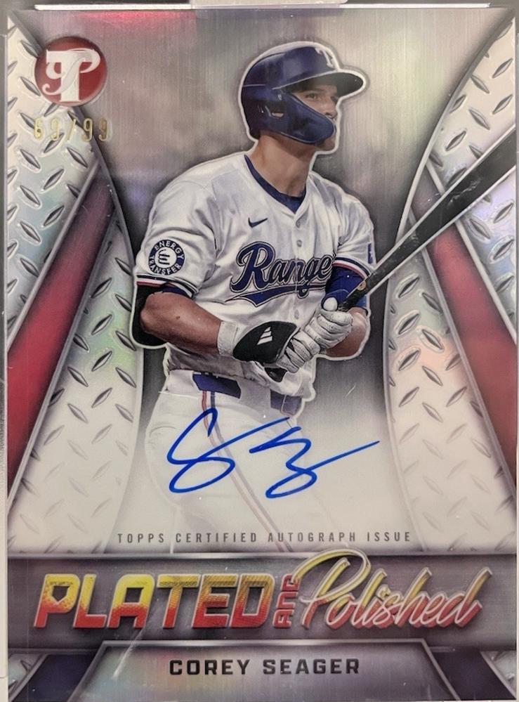 Corey Seager #PAPAV-CS 2025 Topps Pristine Plated And Polished Autograph Baseball