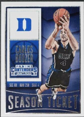 Carlos Boozer #14 Basketball Cards 2015 Panini Contenders Draft Picks