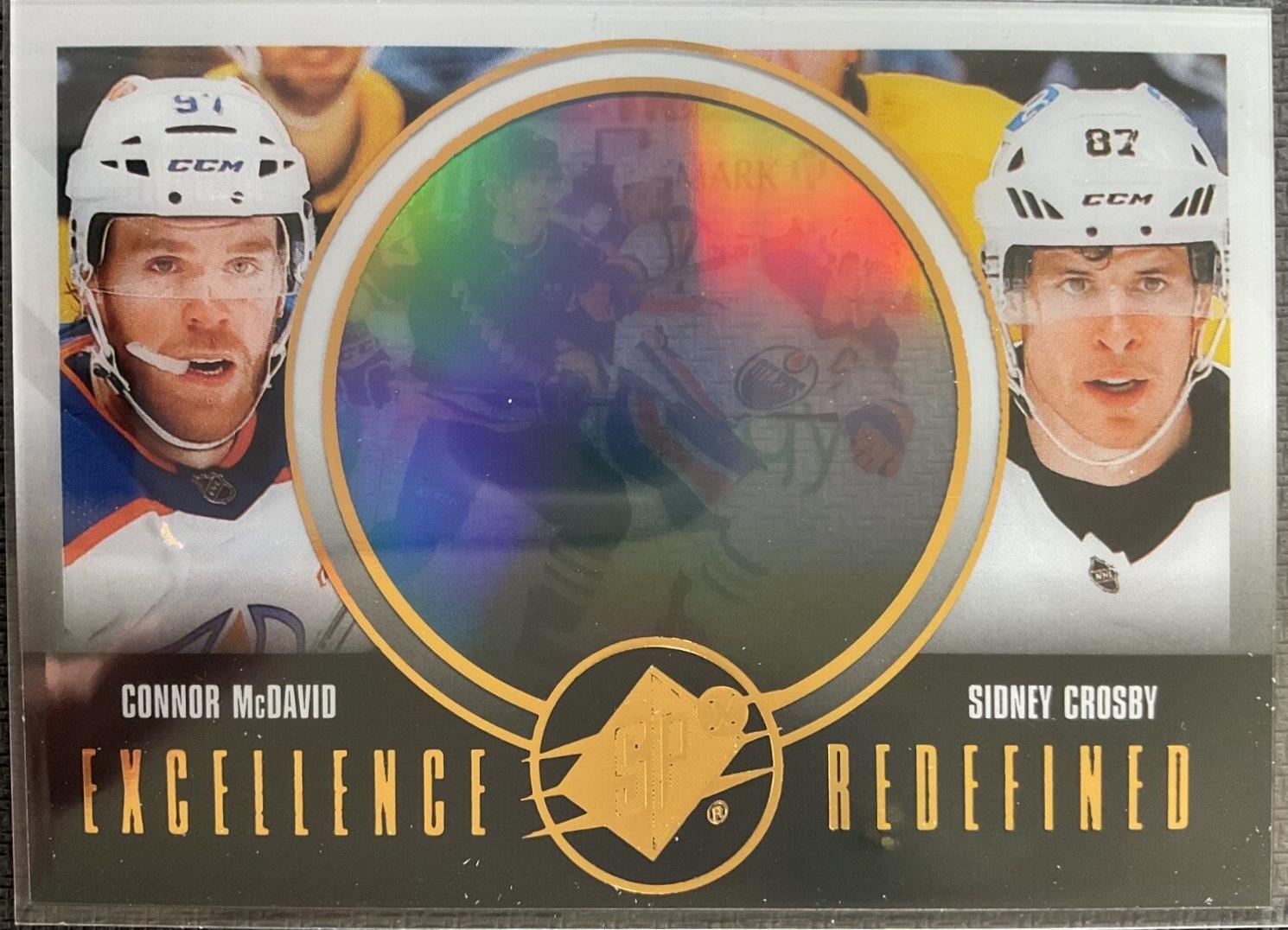 Connor McDavid / Sidney Crosby #EX-6 Hockey Cards 2024 SPx Excellence Redefined