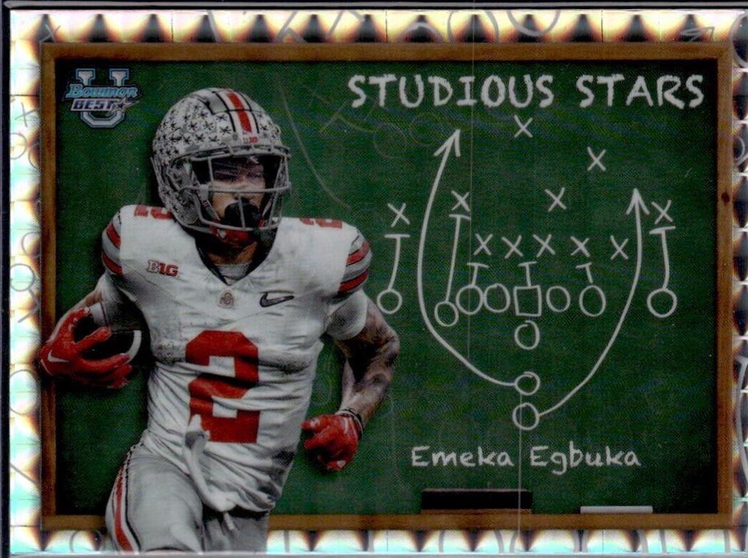 Emeka Egbuka #SS-14 Football Cards 2023 Bowman's Best University Studious Stars