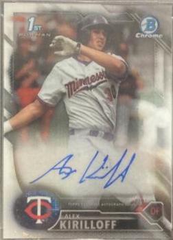 Alex Kirilloff #CDA-AK Baseball Cards 2016 Bowman Draft Chrome Picks Autographs