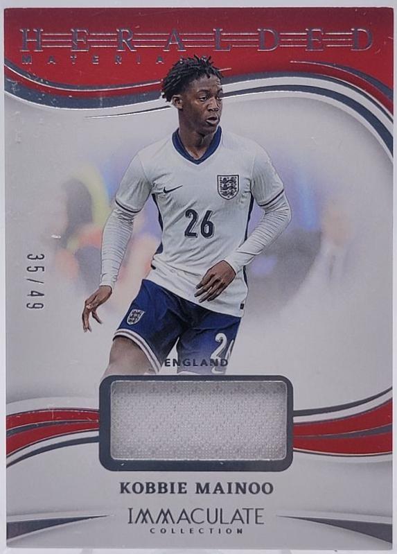 Kobbie Mainoo #12 2024 Panini Immaculate Heralded Materials Soccer
