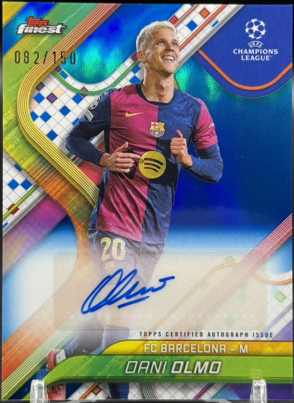 Dani Olmo #BA-OM 2024 Topps Finest UEFA Autograph