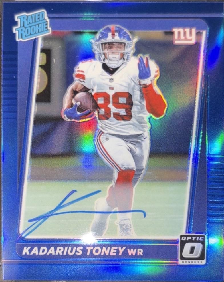Kadarius Toney #212 2021 Panini Donruss Optic Rated Rookies Autograph Football