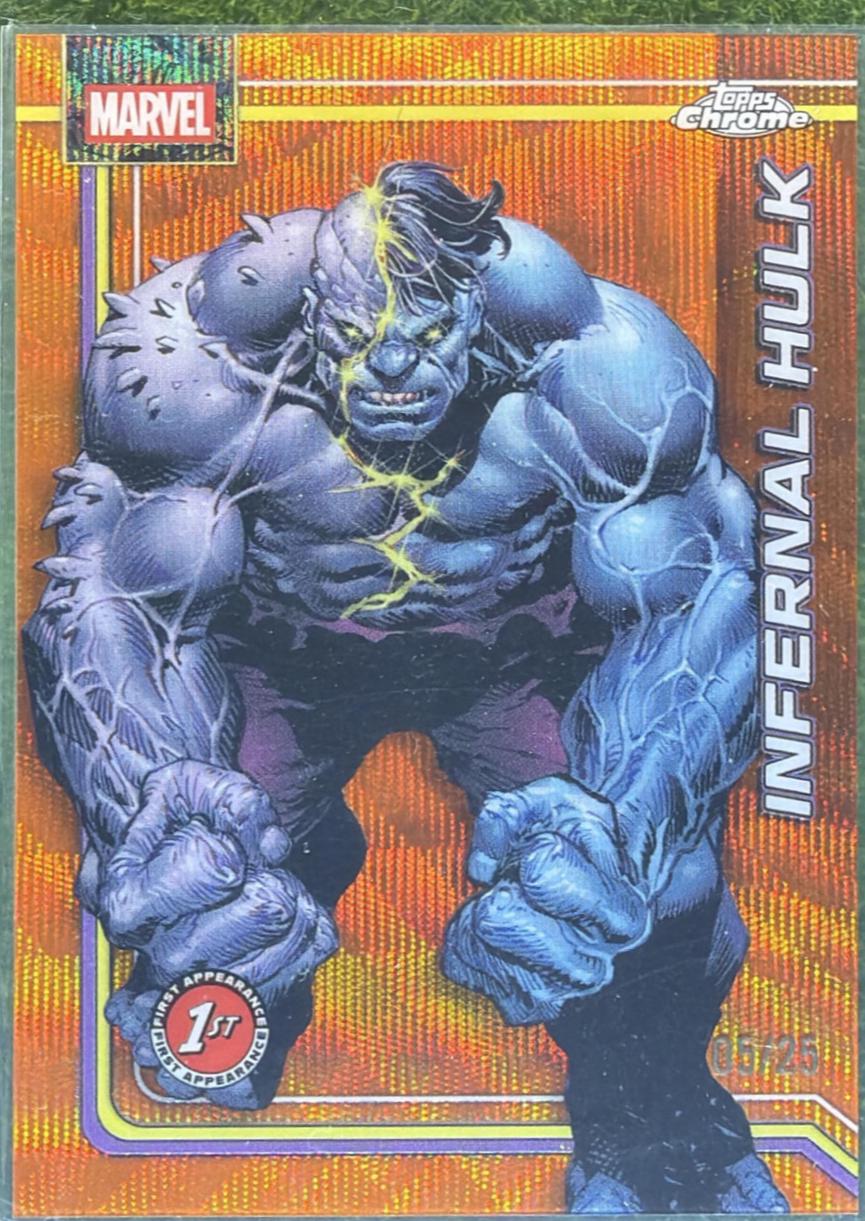 Infernal Hulk Orange Wave Refractor