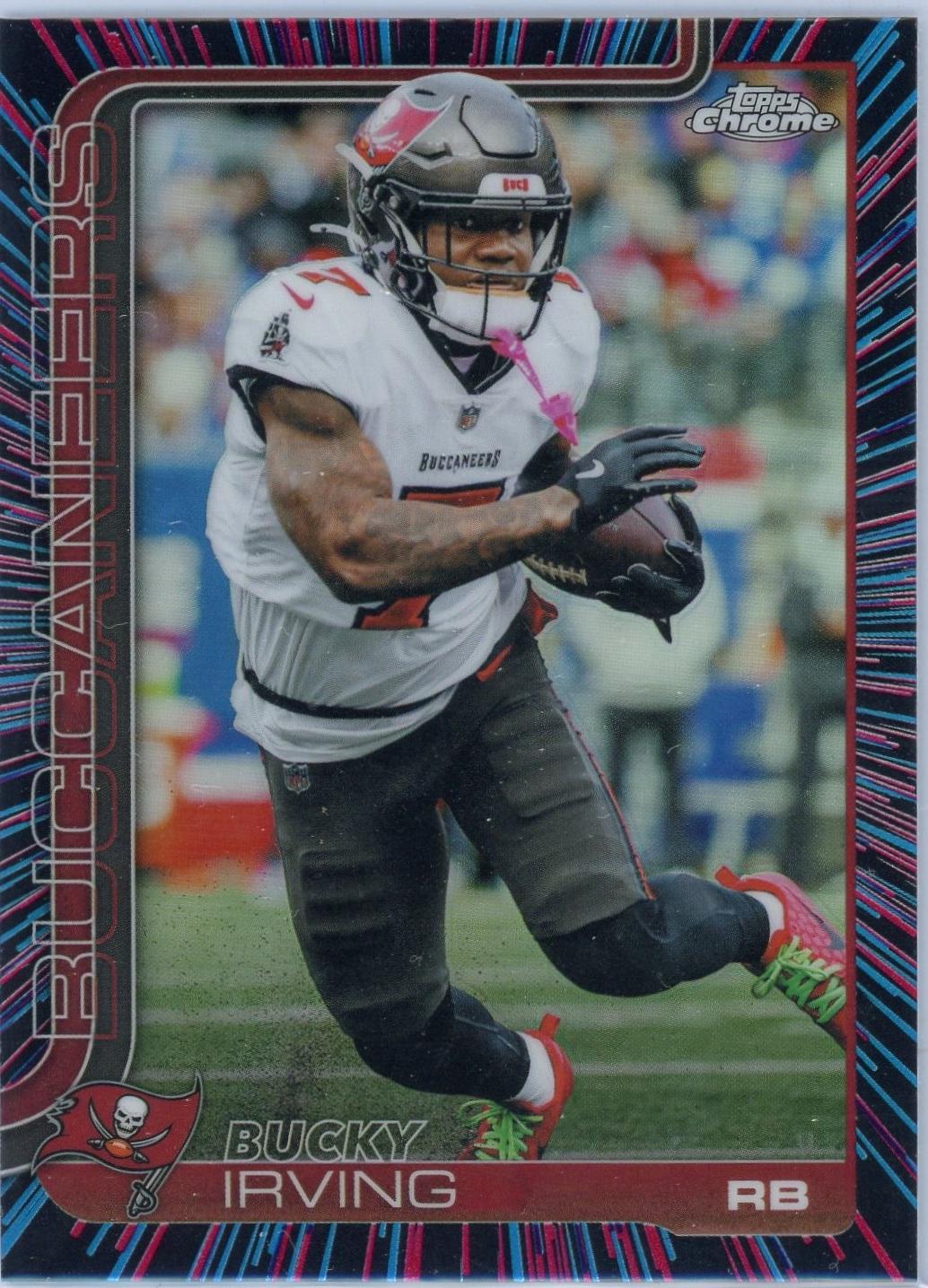 2025 Topps Chrome Bucky Irving [Neon Pulse Refractor] #285 card