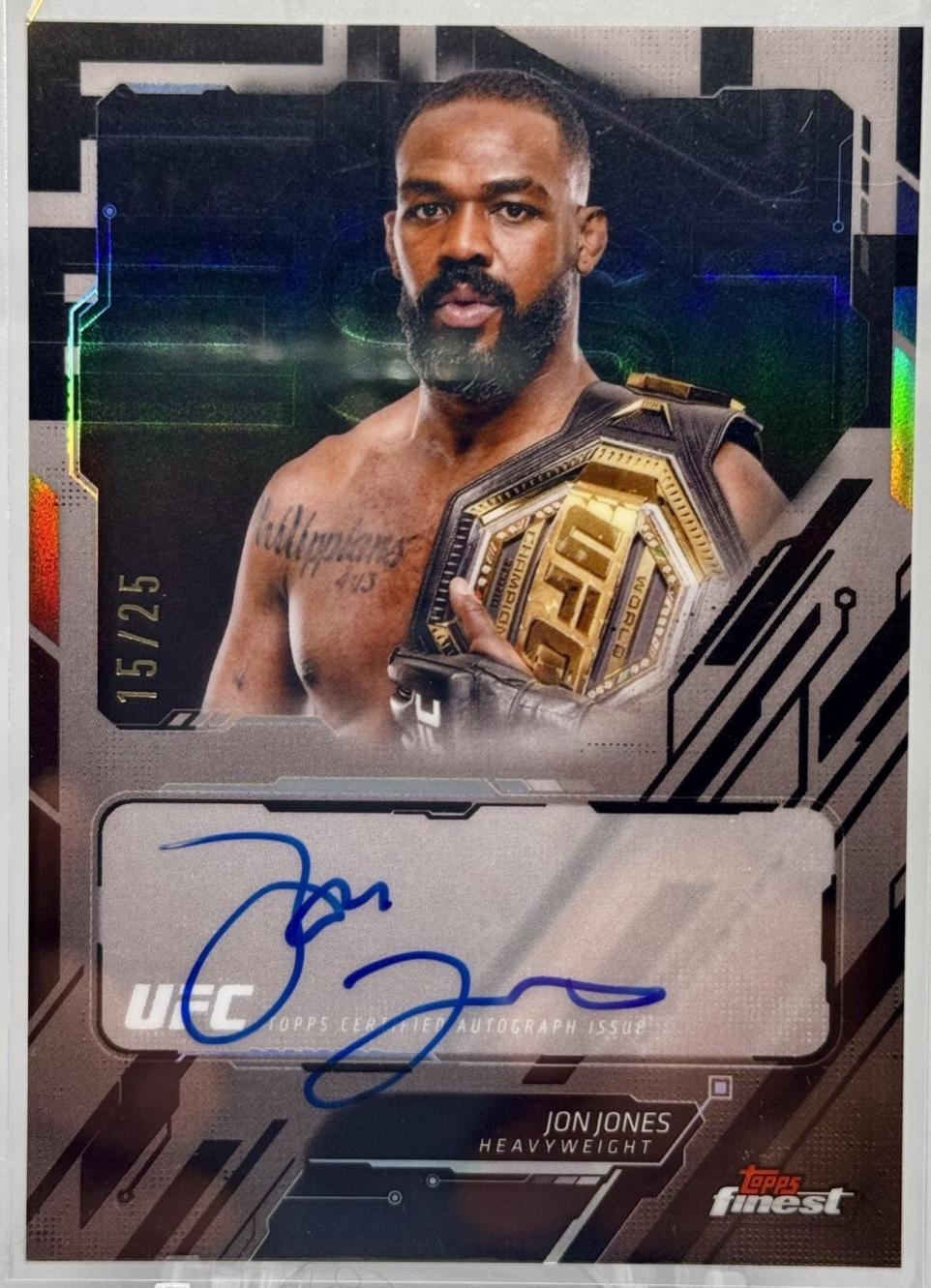 Jon Jones [Black Refractor] #TFA-JJ Prices | 2025 Topps Finest UFC