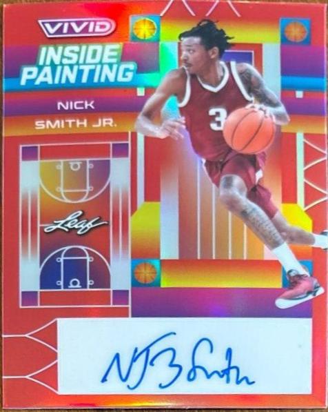 Nick Smith Jr. #IP-NSJ 2022 Leaf Vivid Inside Painting Autograph Basketball