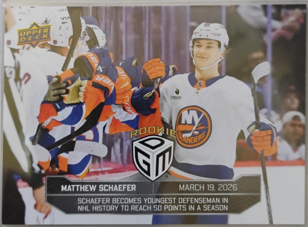 Matthew Schaefer #72 2025 Upper Deck Game Dated Moments Hockey