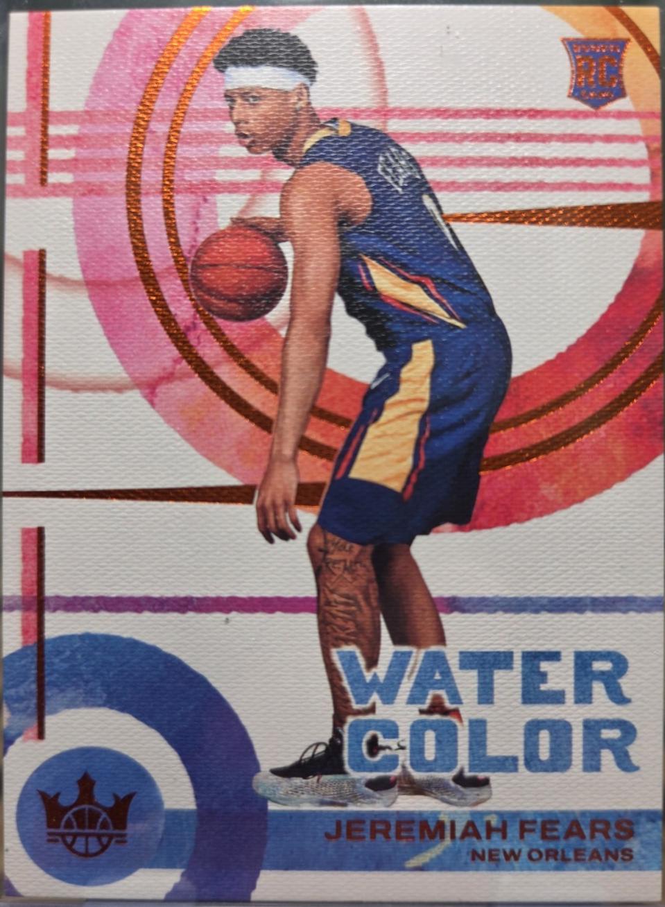 Jeremiah Fears #9 2025-26 Panini Court Kings Basketball Water Color