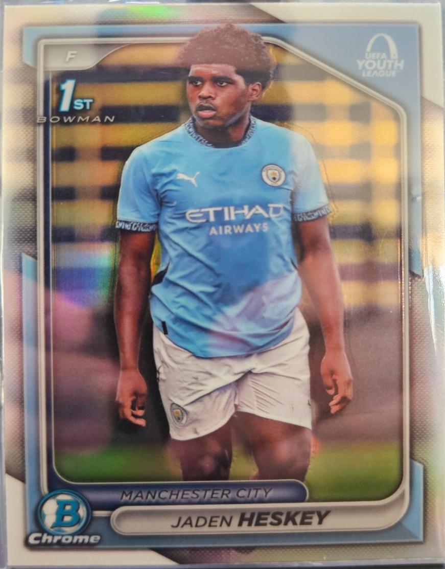 Jaden Heskey #BU-JH Soccer Cards 2024 Topps Chrome UEFA Bowman Youth League